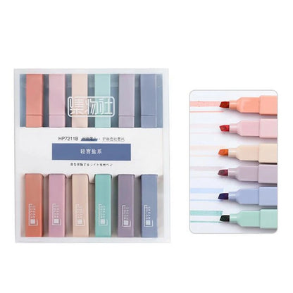 6-Pack Soft Marker Pens 4mm Nib for Smooth Writing Marking
