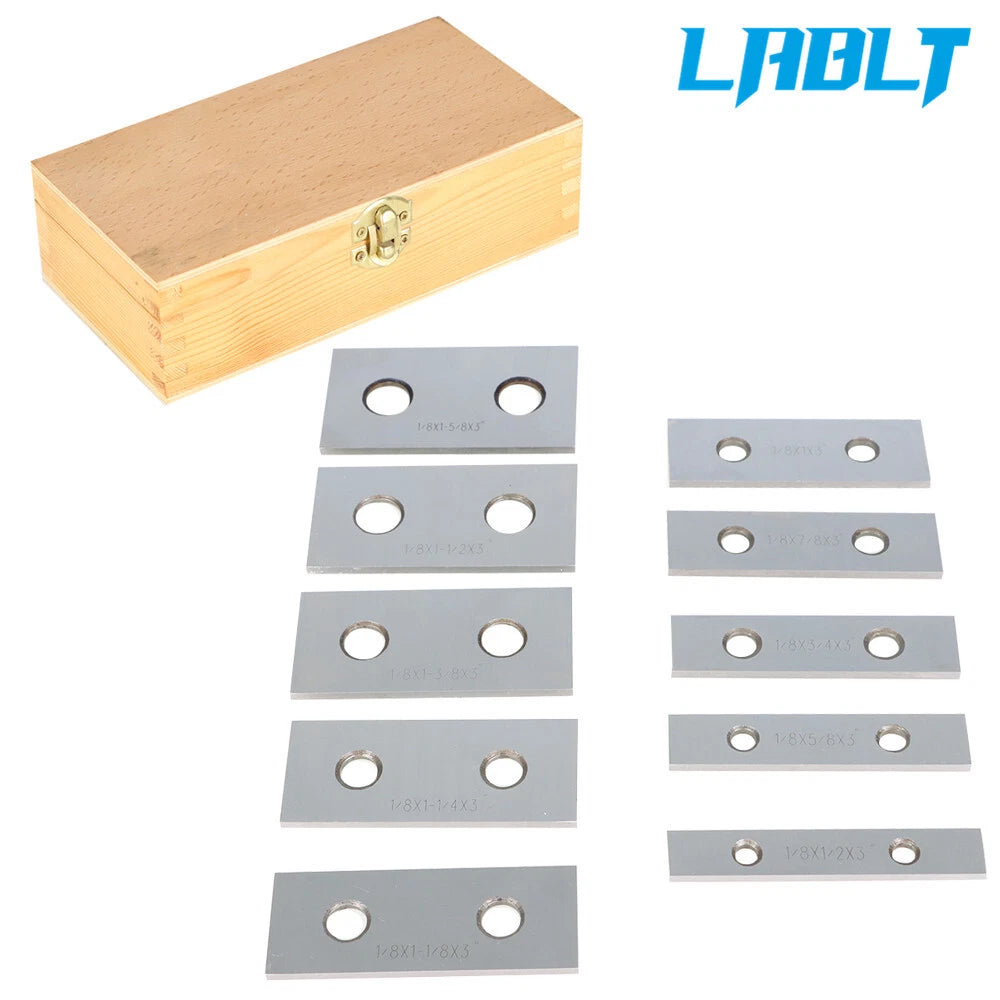 Set of 10 Precision Parallel Steel Blocks for Various Applications