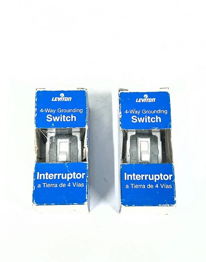 2X 4-Way Toggle Grounding Switch for Leviton 54504-2W