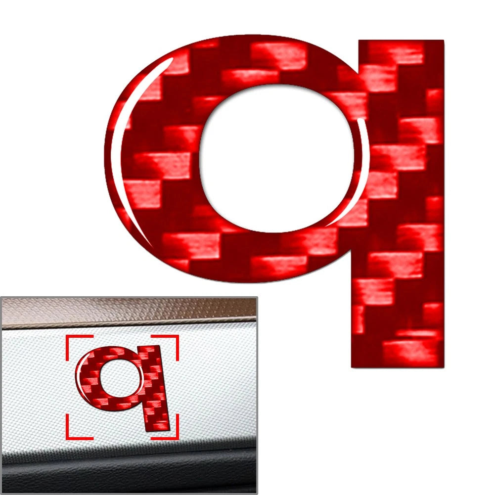 Window Door Wall Badge Emblem Lowercase Alphabet Letter q Decals Stickers Red
