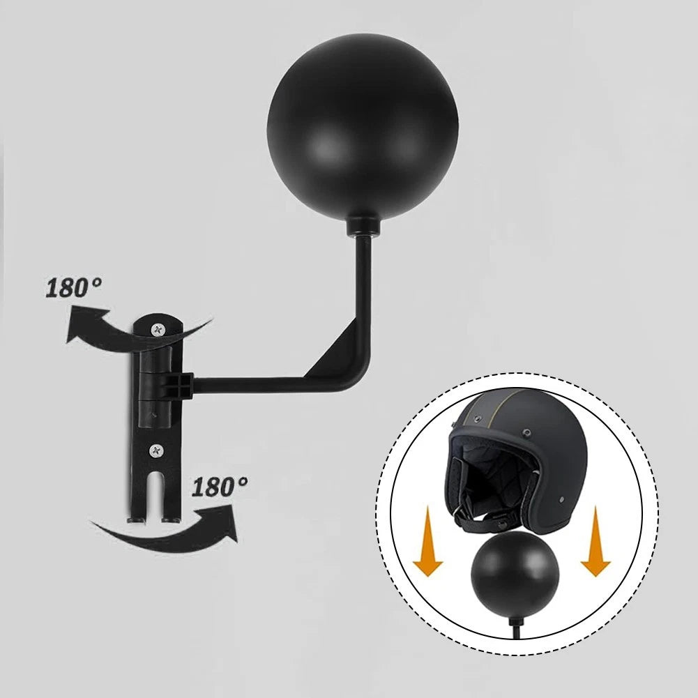 Motorcycle Helmet Holder for Space-Efficient Storage (Quick Installation)