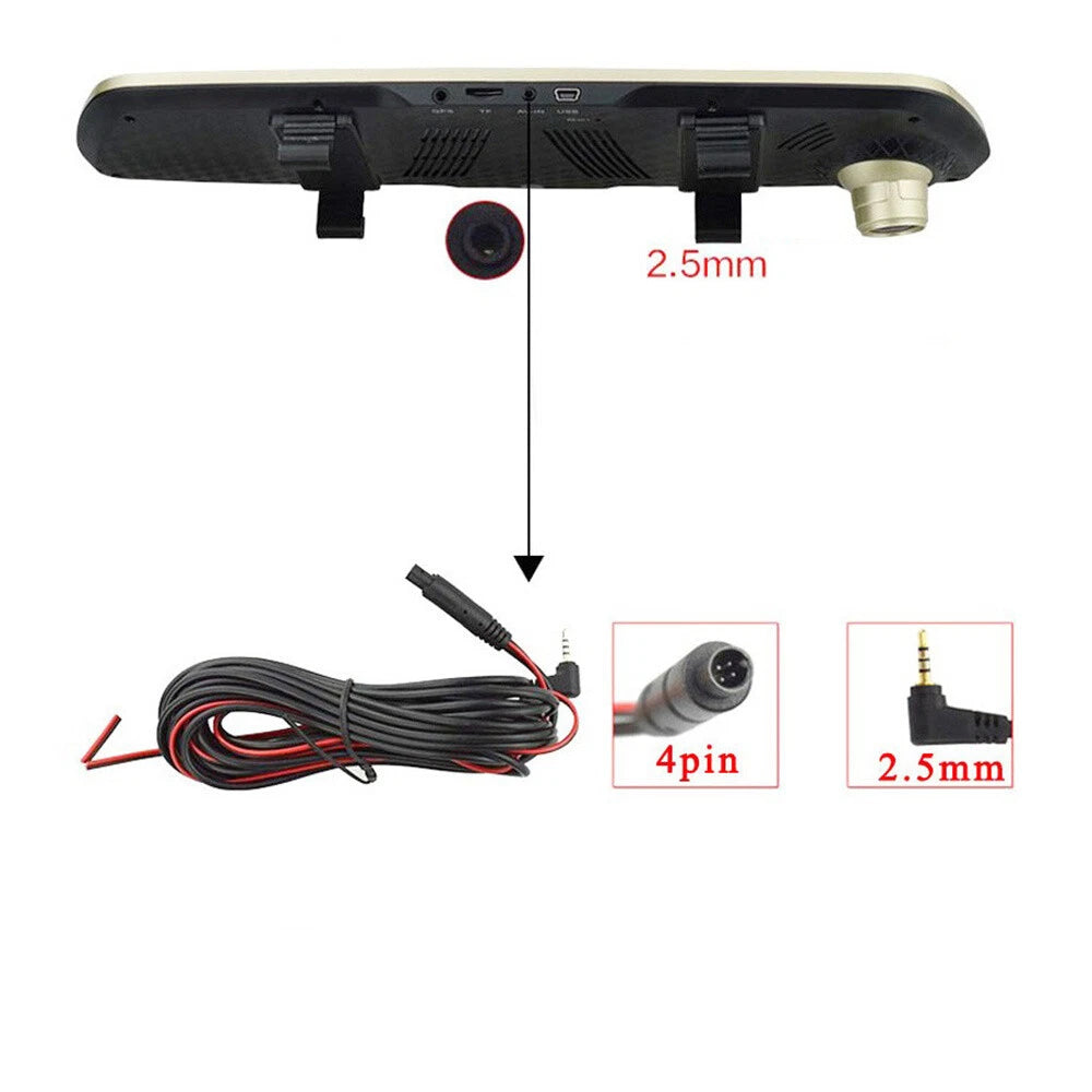 4Pin Extension Wire for Car DVR Dash Camera (2.5mm Jack)