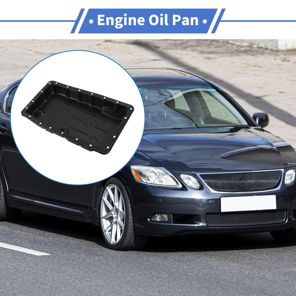Engine Oil Pan Replacement for Toyota Lexus GS350 (2007–2011) Steel Black