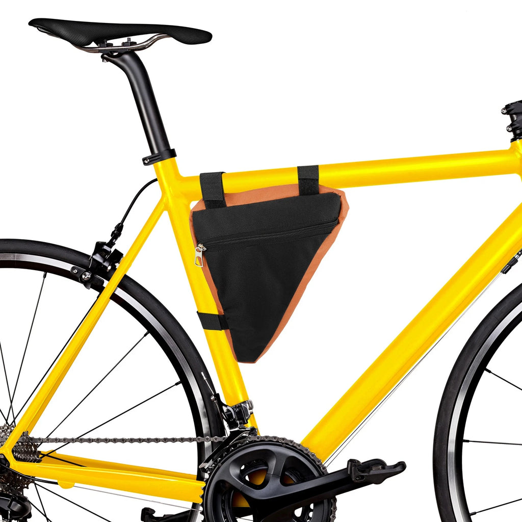 Triangle Frame Bag Front Cycling Storage Bag for Mountain Bike (Orange)