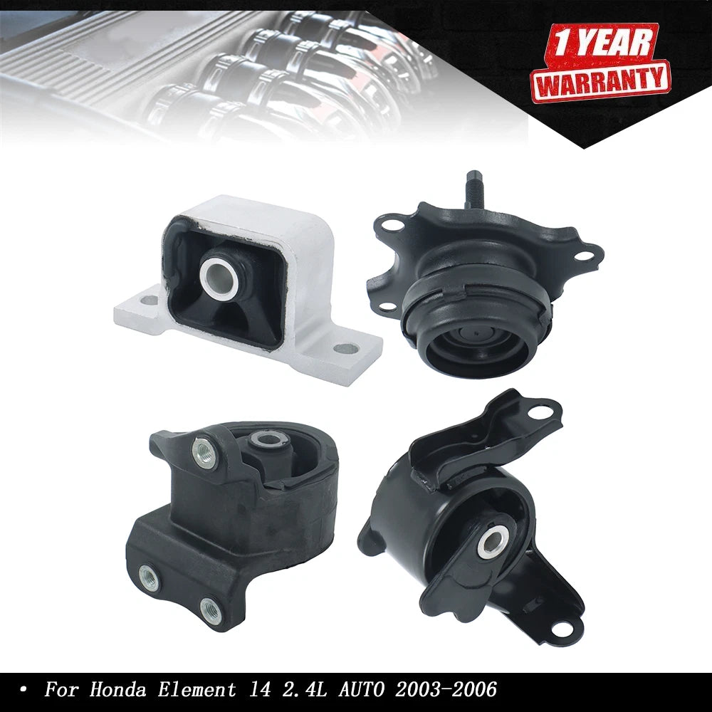 4PC Engine Motor & Trans Mount for Honda Element L4 2.4L (2003–2006)