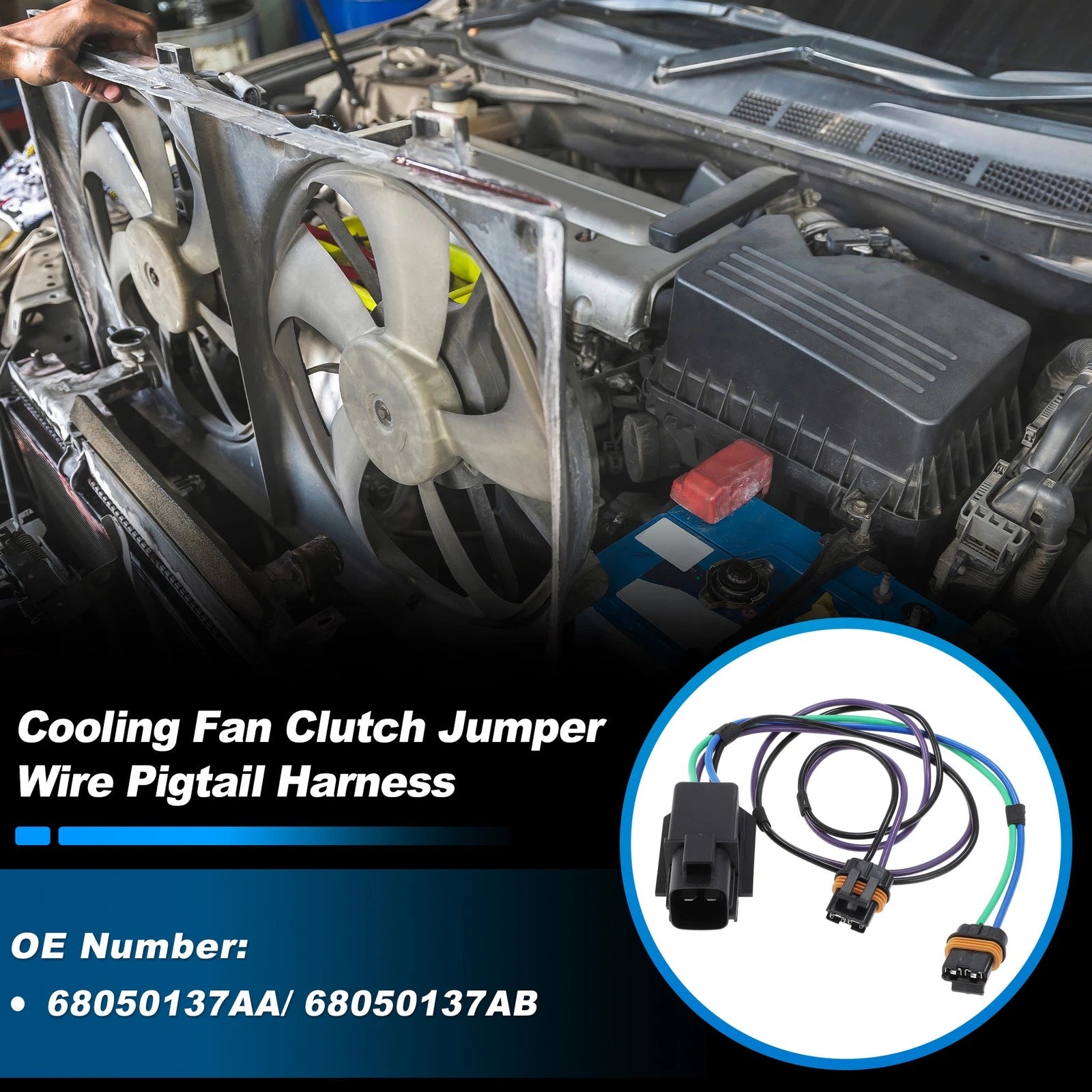 Engine Cooling Fan Wiring Harness Replacement for Chrysler 300 (2015–2018)