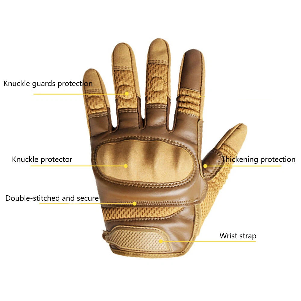 1 Pair Tactical Anti-Slip Gloves for Motorcycle Riding Touchscreen