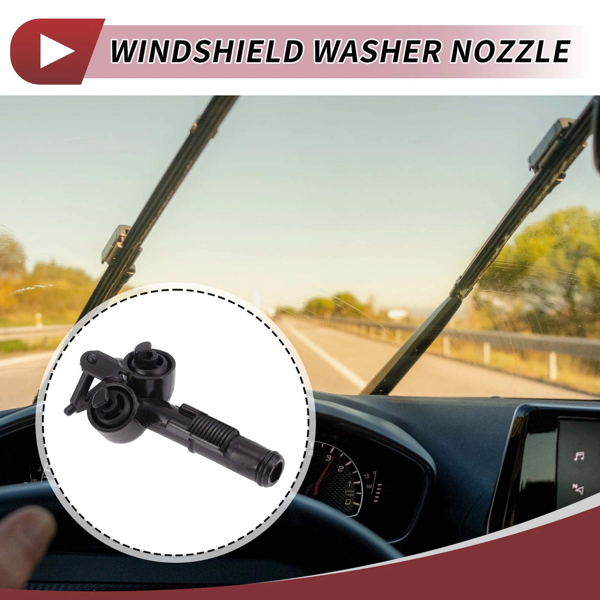 Front Headlight Washer Nozzle for Volvo XC90 (2003–2006) No. 8659926 Black