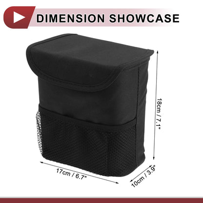 Car Trash Can for Universal Fit (Foldable, Portable, Black)