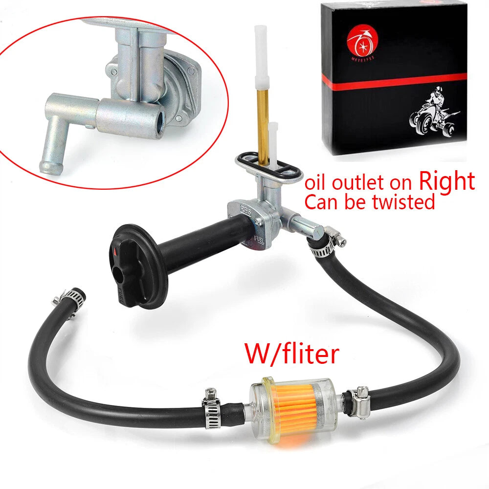 Fuel Valve Petcock with Filter for Kawasaki Prairie 360 KVF360 KVF400 (2000–2006)