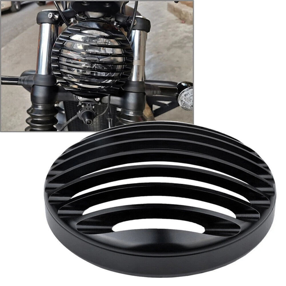 CNC Shallow Cut Headlight Grill Cover for Bobber (Fitment Specific)