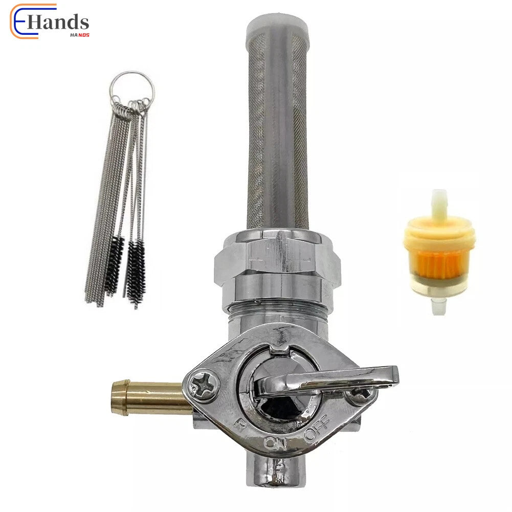 22MM Left Spigot Petcock Fuel Valve for Harley Davidson (1975–1981) 62167-81 62163-75