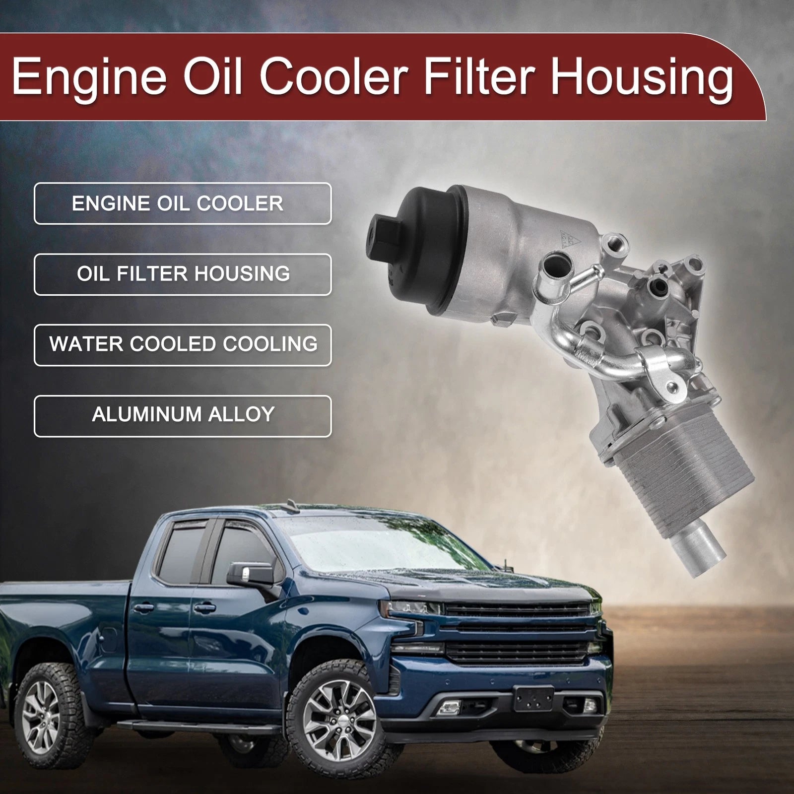 Engine Oil Cooler Filter Housing with Seals for Chevrolet Cruze (2011–2015)