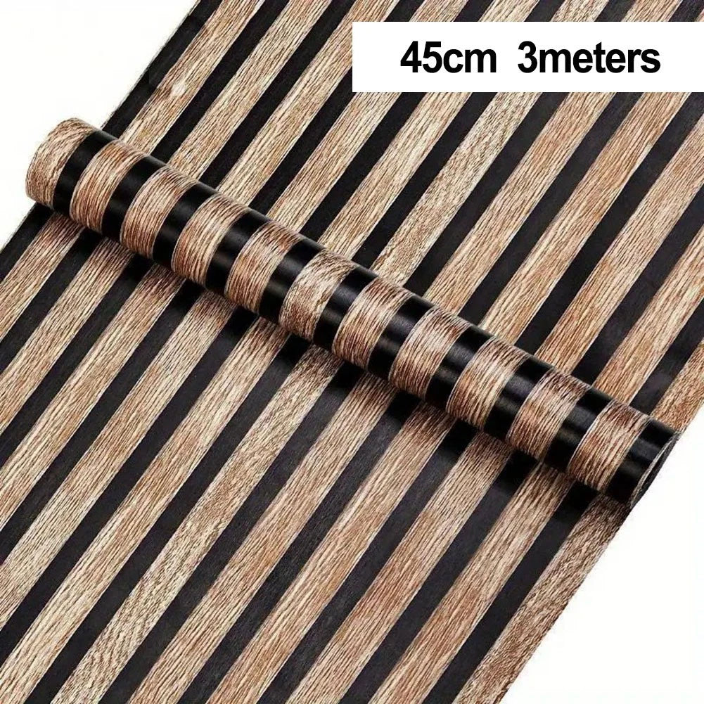 Waterproof PVC Imitation Wood Grain Wall Decor Sticker for