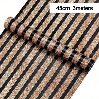 Waterproof PVC Imitation Wood Grain Wall Decor Sticker for