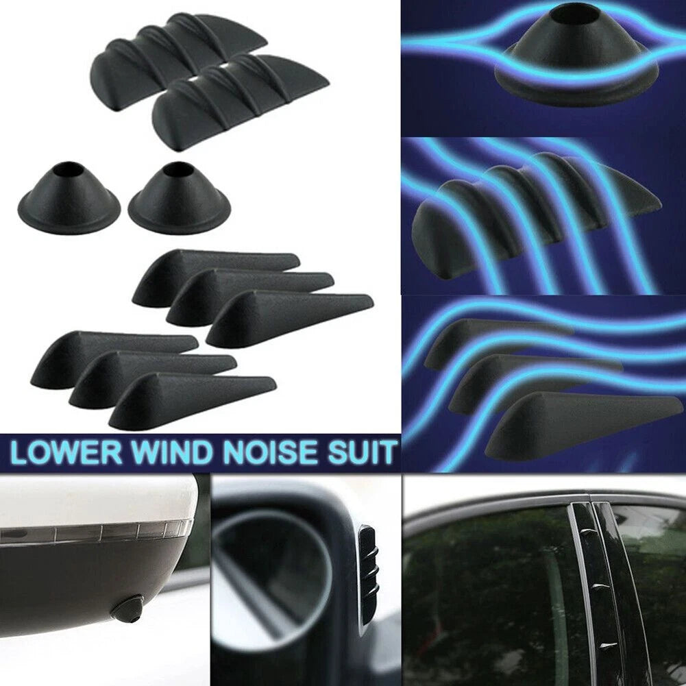 10Pcs Car Fairing Body Spoiler Sticker Lowering Wind Noise Reduction