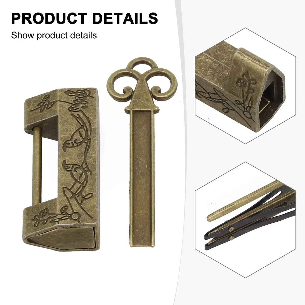 Functional Chinese Style Lock for Wooden Box Suitcase Drawer