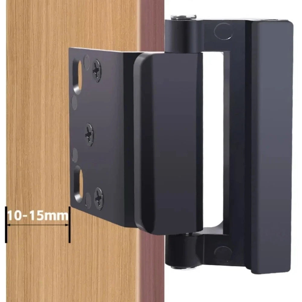 No-drill Door Lock for - Aluminum Alloy, Rust Resistant