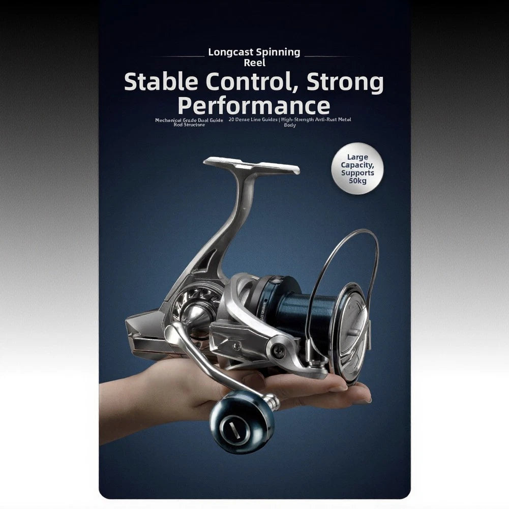 20kg Drag Metal Reel for Smooth Retrieval and Dual Guide Ring Stability