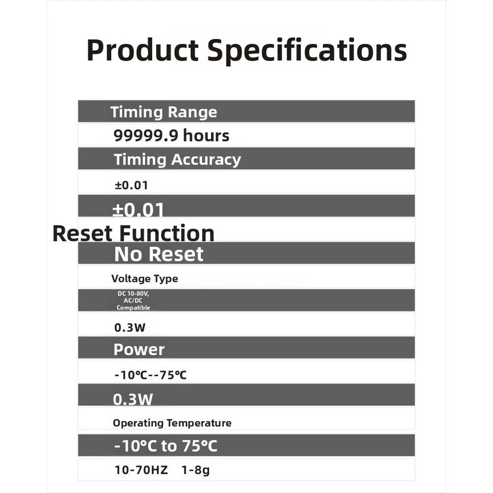 Automatic Accumulation Timer 10-80V DC 100-250V AC for Industrial Use