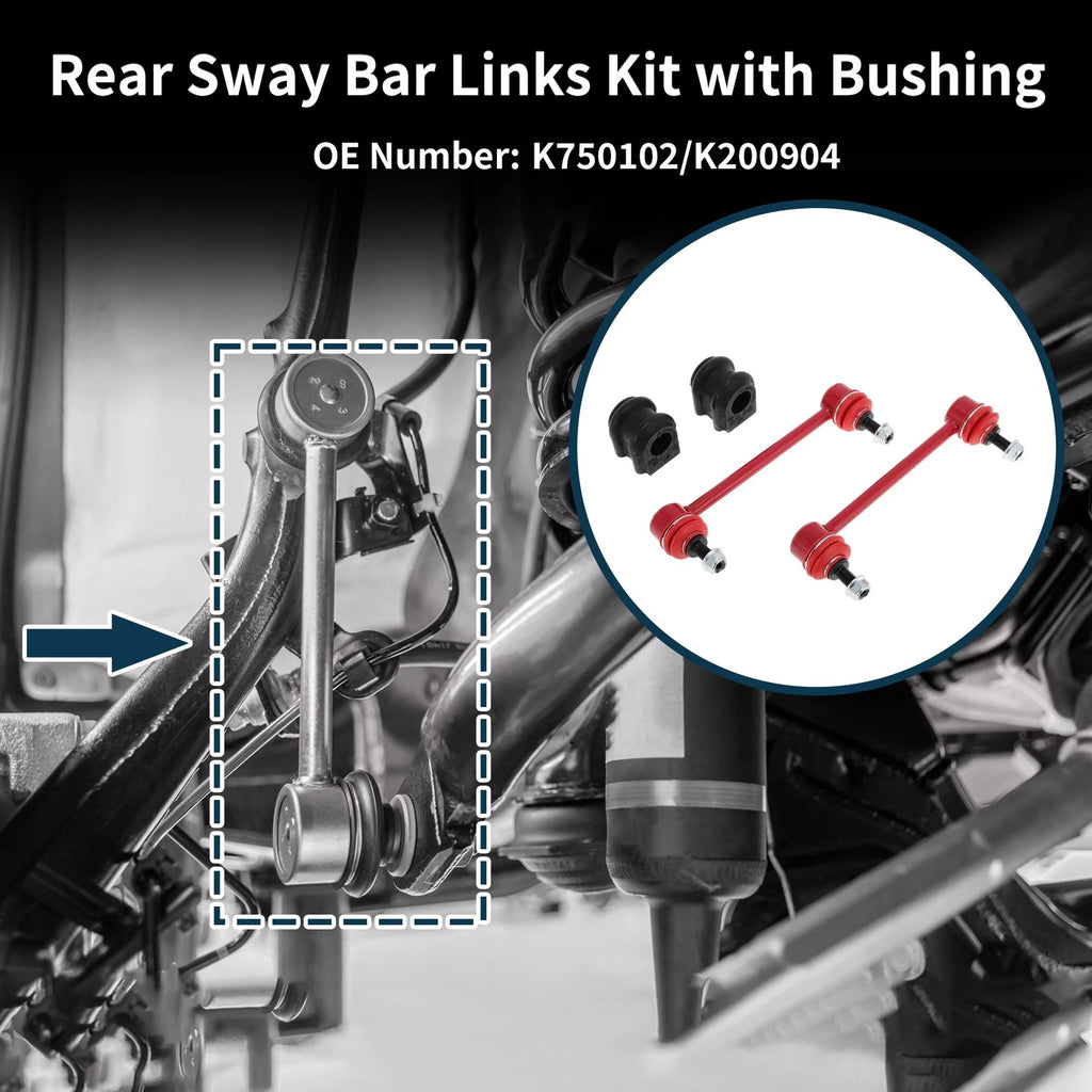Rear Stabilizer Bar Links Replacement with Bushings for Hyundai Elantra (2004–2018)