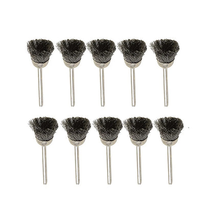 Wire Brush Set for Mini Brushes (Stainless Steel, Brass)