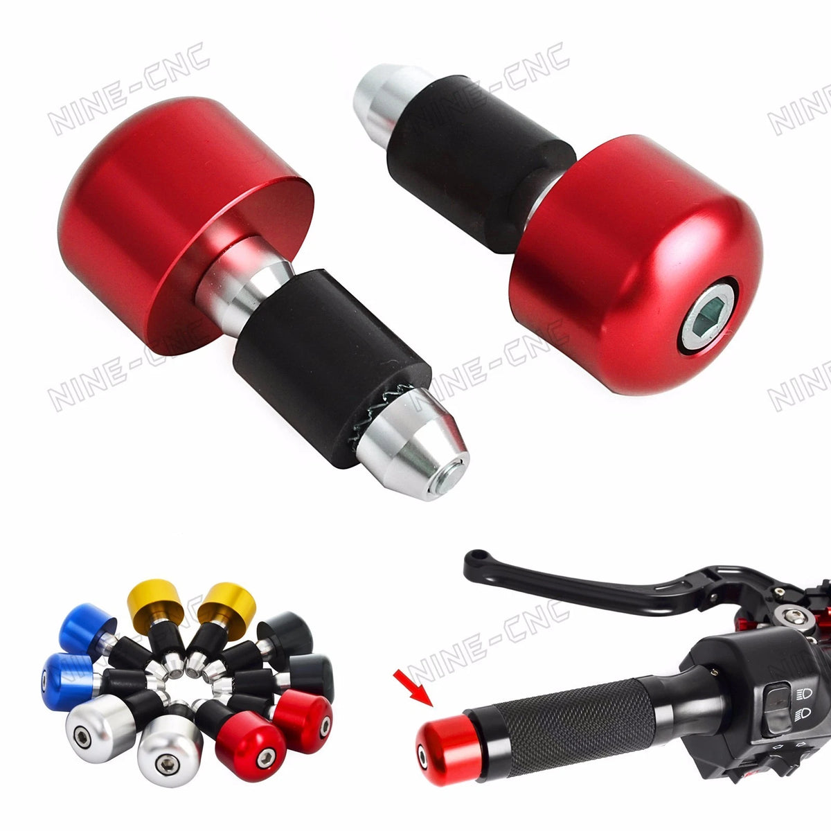 Bar Ends Handlebar Caps for Ducati Multistrada 1200 (2013–2014), 1199 Panigale, 1198 S