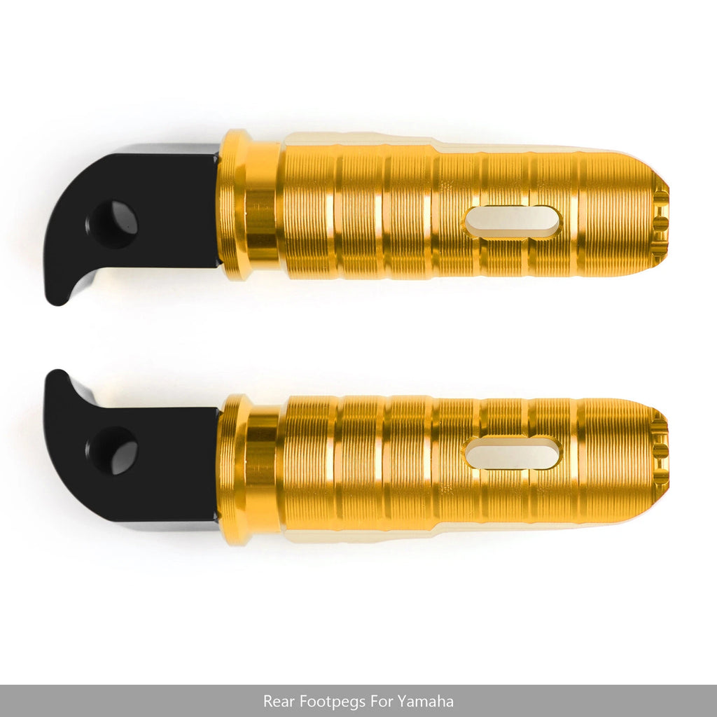 Rear Foot Pegs for Yamaha MT-10 FZ-10 MT-09 FZ-09 MT-07 FZ-07 YZF R3 R25 (2016–2023) Gold T9