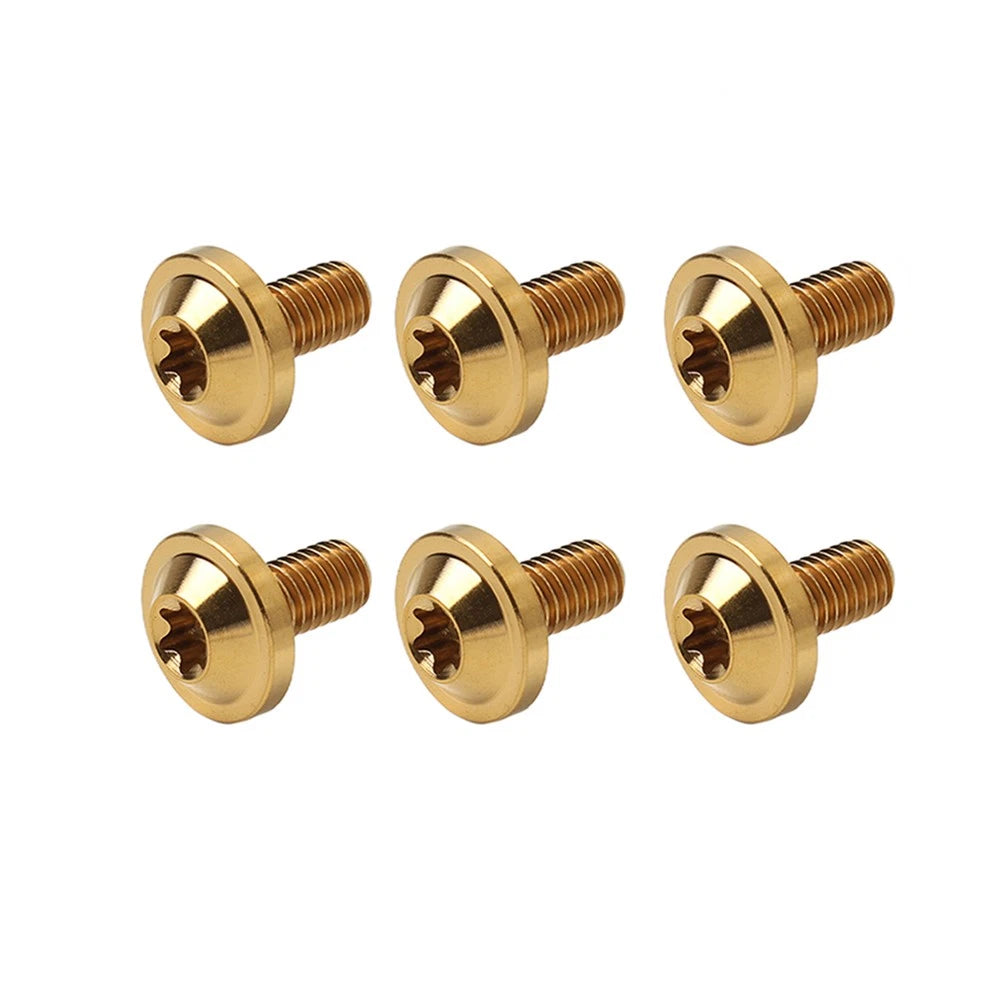 6pcs Titanium Alloy M6x10mm Torx Head Bolts for Motorcycle