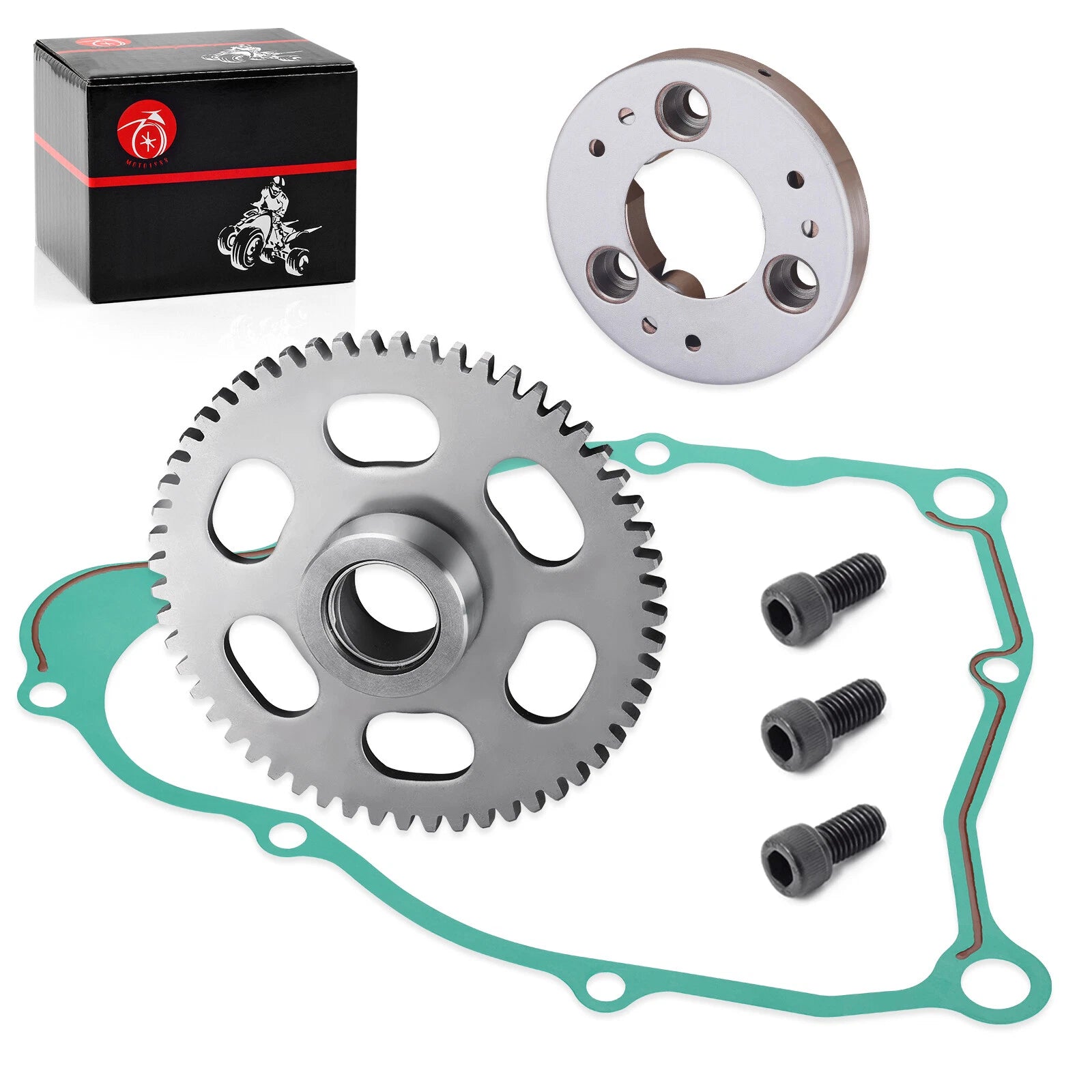 One Way Bearing Starter Clutch Gear Kit w/Gasket for Yamaha Timberwolf 250 (1992–2000)