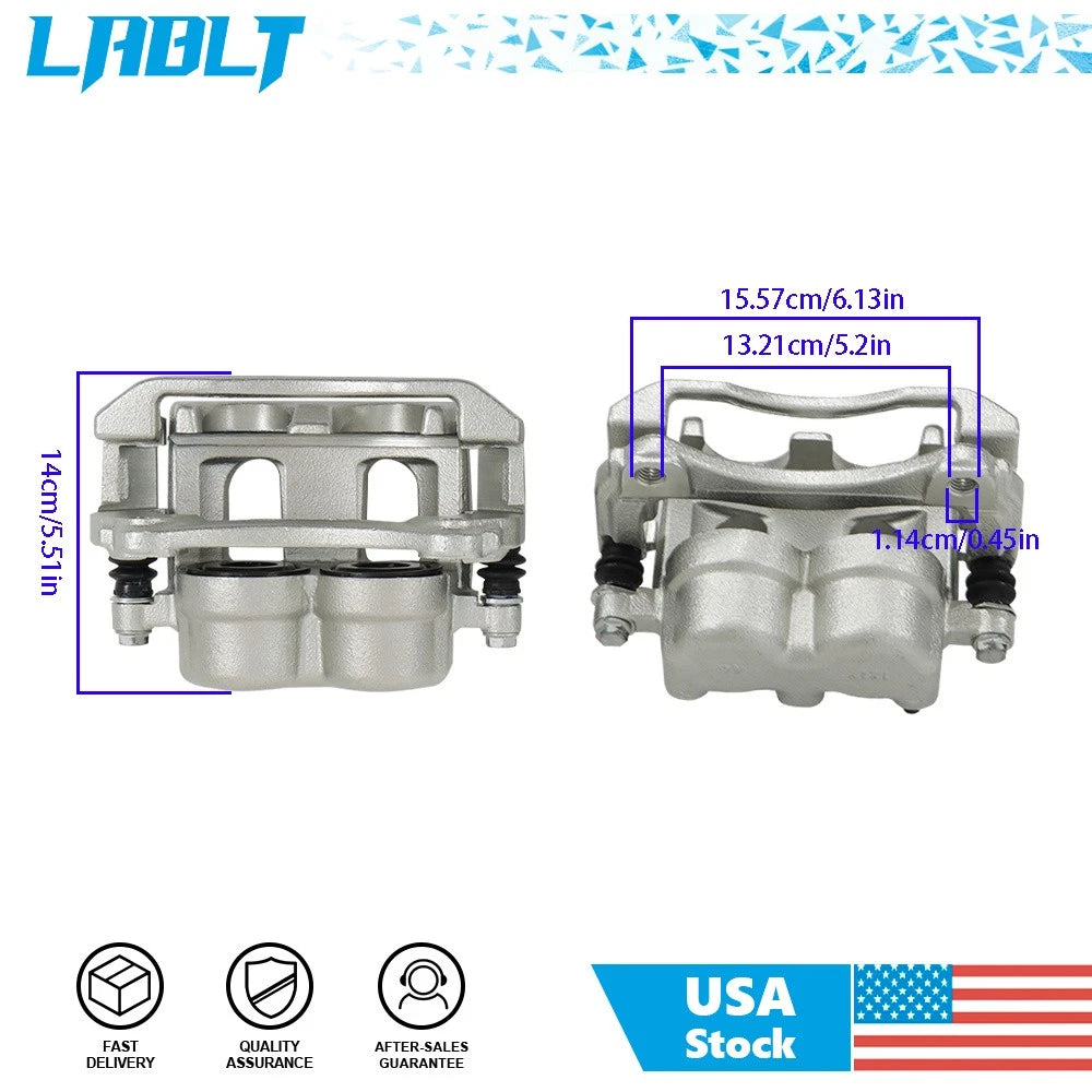 Front Brake Calipers w/ Bracket for Saturn Pontiac Chevrolet (2004–2007)