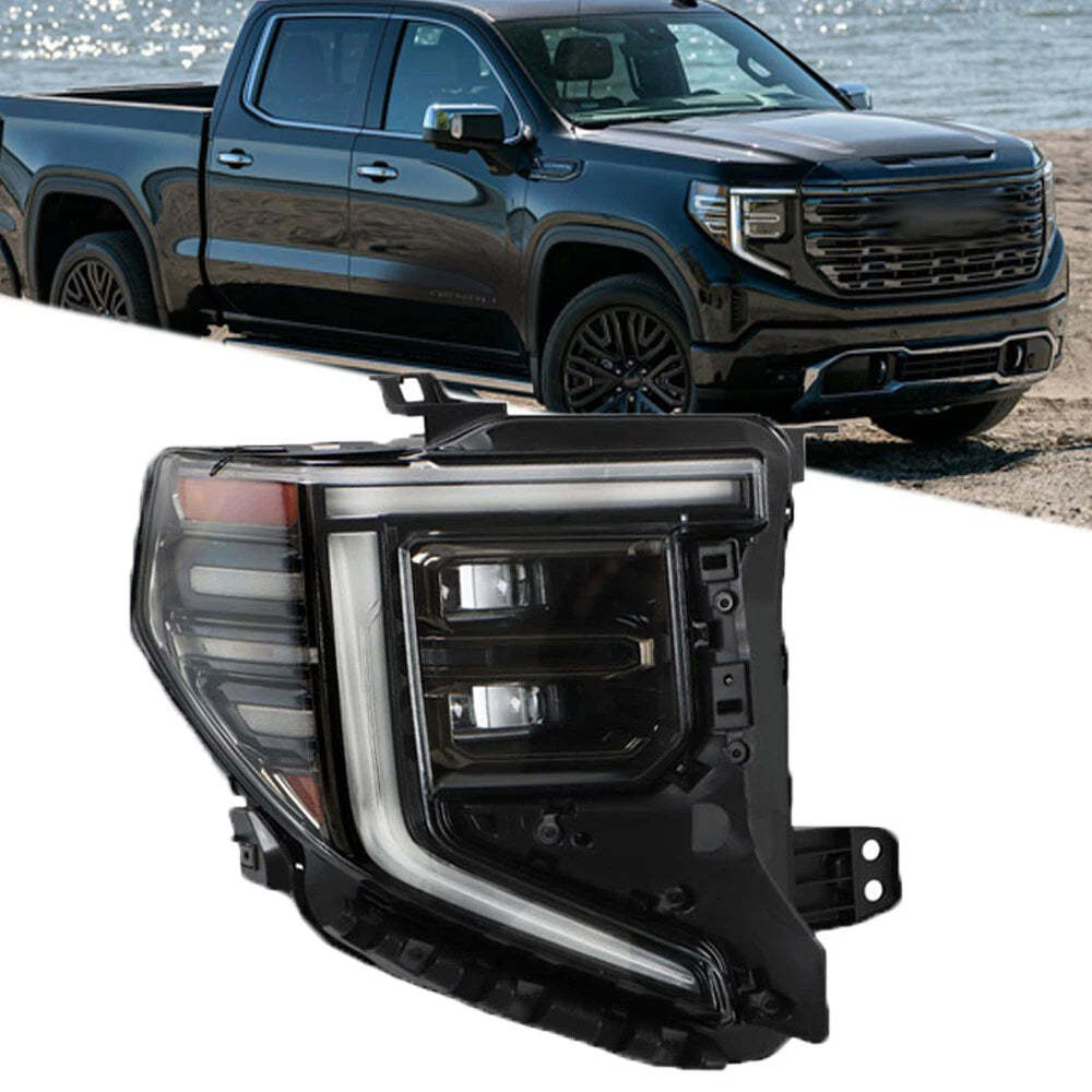 Headlight Assembly for GMC Sierra 1500 (2022–2024) Right Side LED