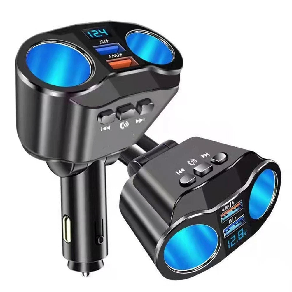 Digital LED Display Bluetooth Car Charger for Universal Use (12V/24V)