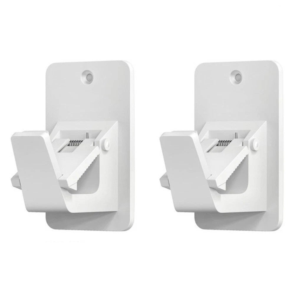 Set of 4 No Drill Curtain Rod Brackets for Kitchen Bathroom Bedroom