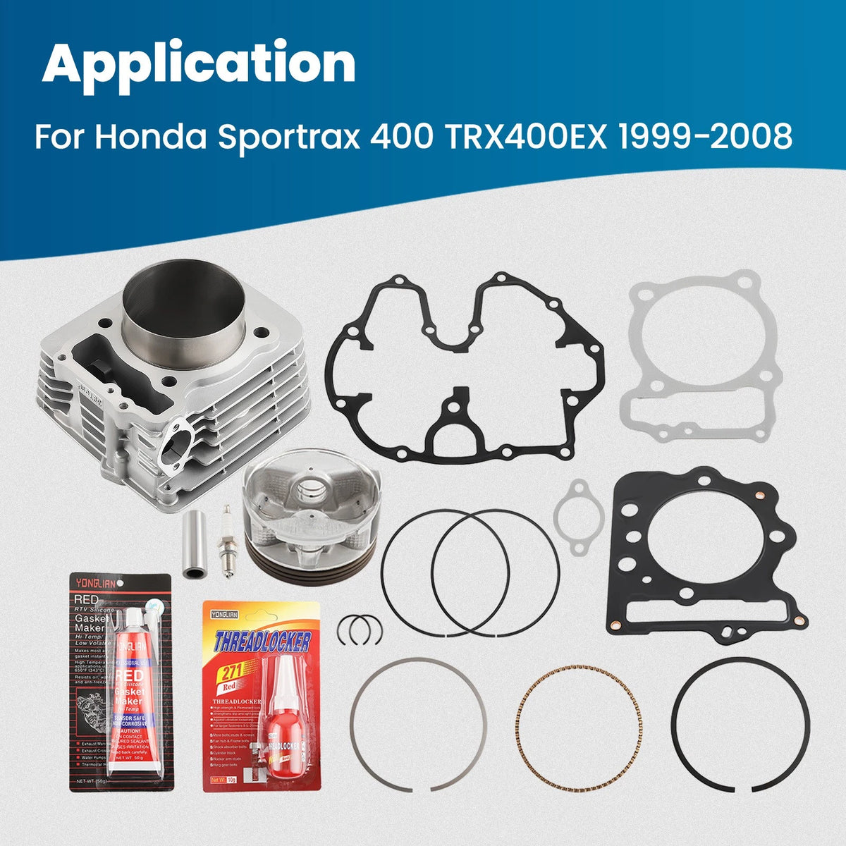 Big Bore Cylinder Piston Gasket Kit for Honda Sportrax TRX400EX (1999–2008)