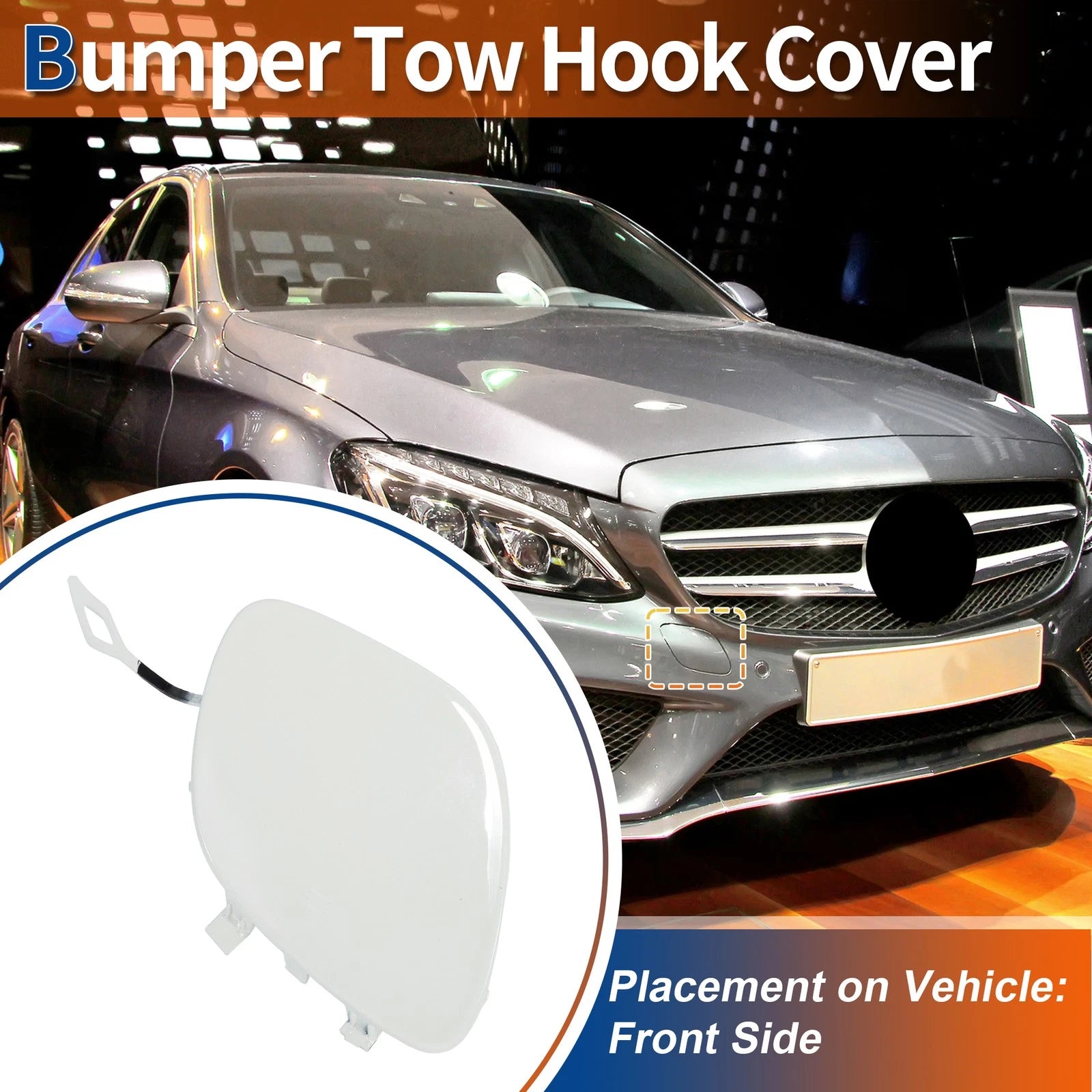 Front Tow Hook Cover Replacement for Mercedes-Benz C43 (2020–2023)