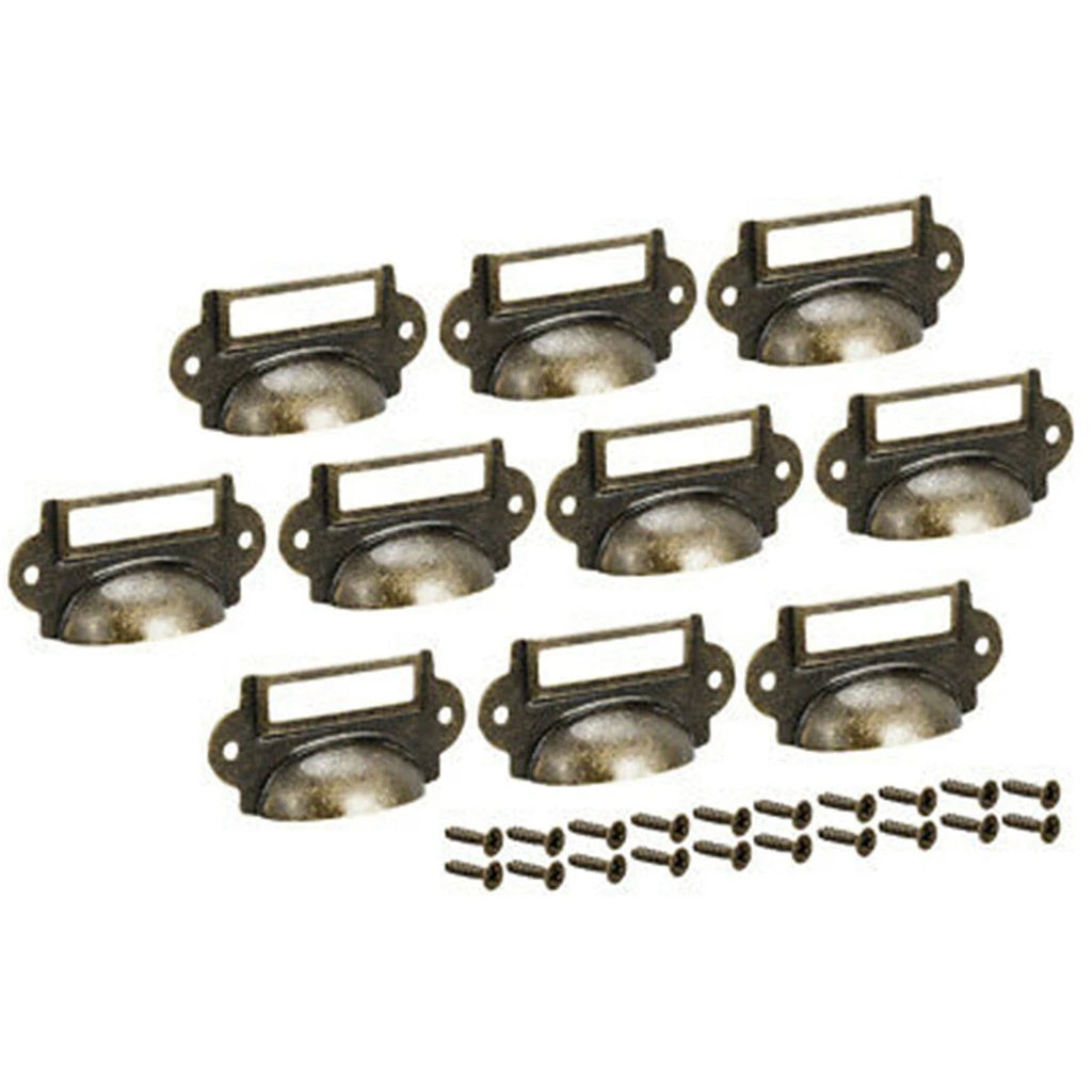 Set of 10 Drawer Pull Handles for File Cabinets