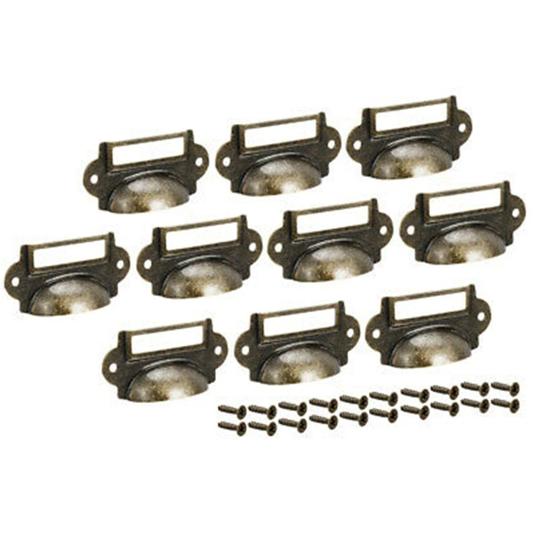 Set of 10 Drawer Pull Handles for File Cabinets