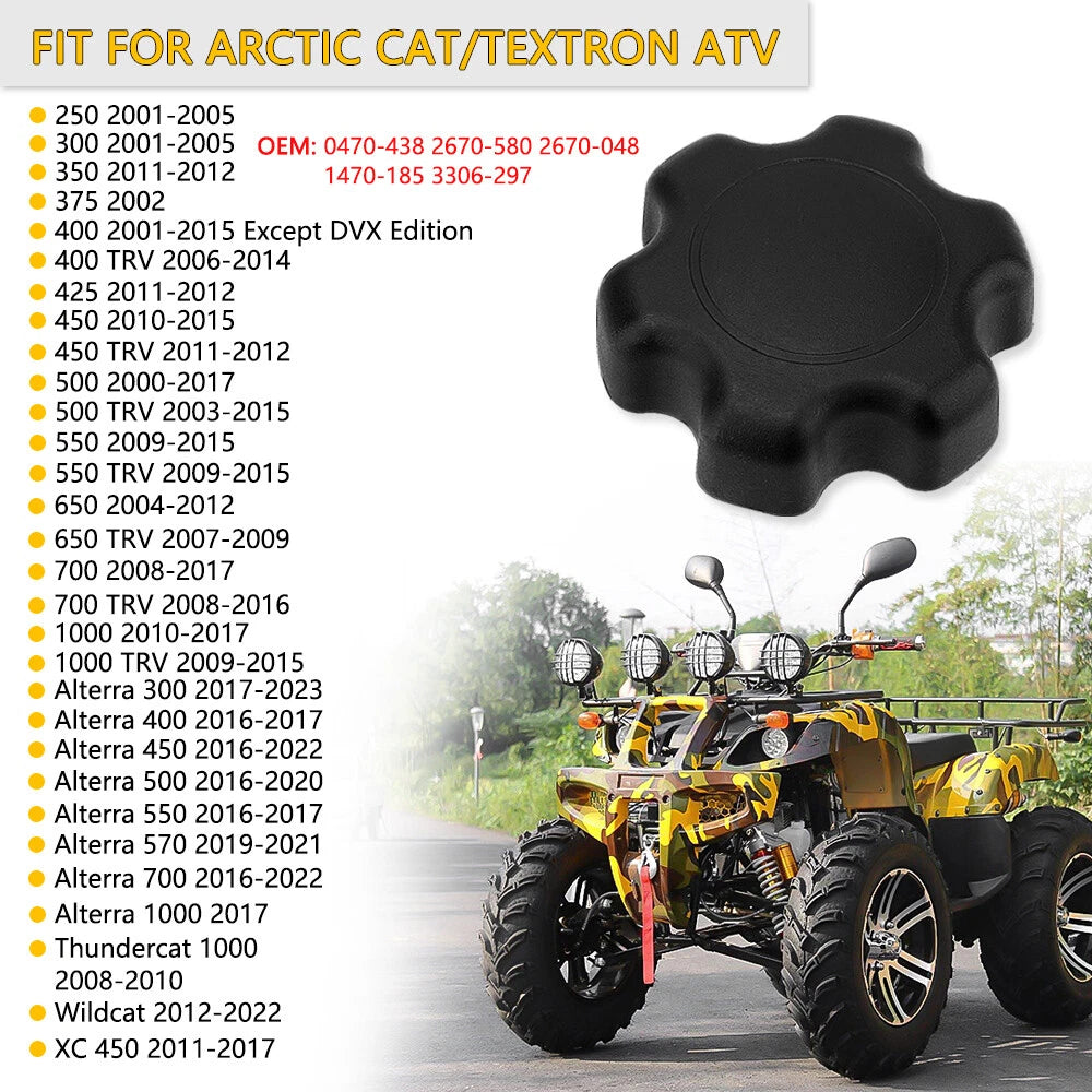 Gas Tank Fuel Cell Cap for Arctic Cat 1000 Alterra Thundercat Wildcat (2014–2021) 0470-438