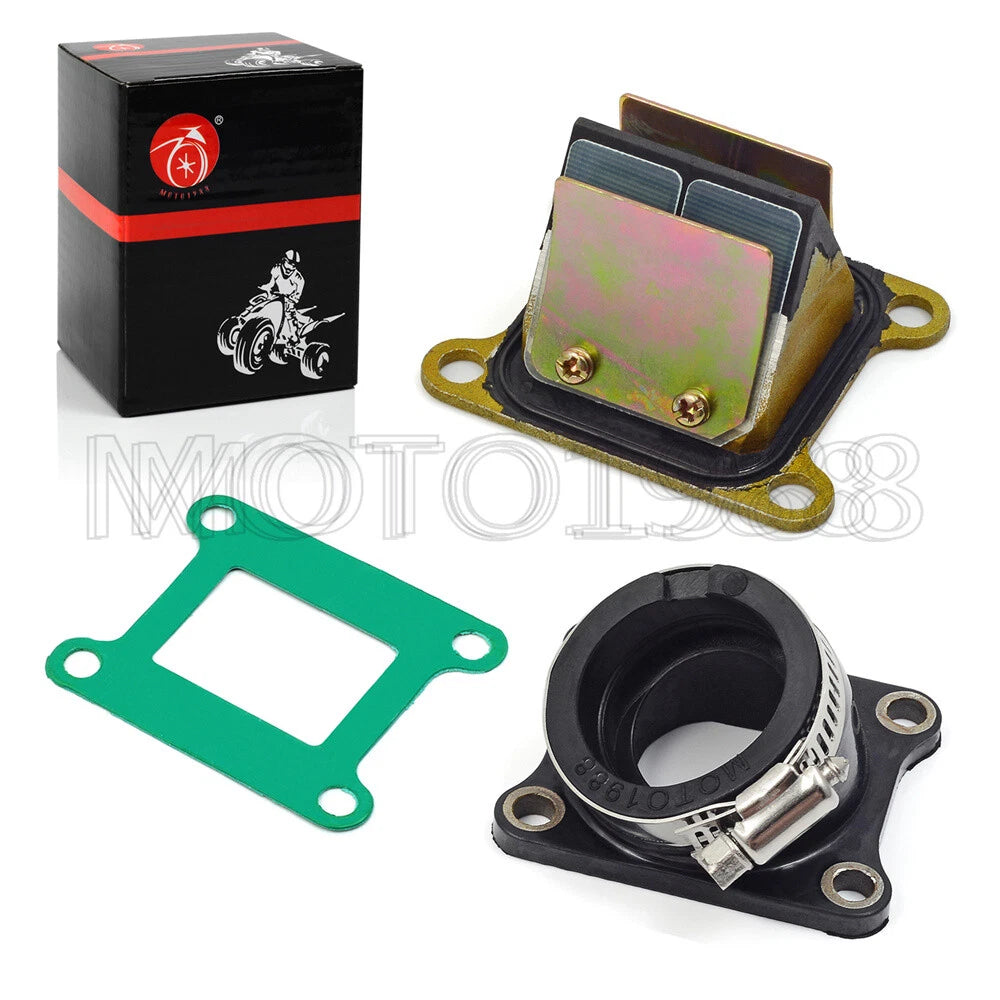 Intake Manifold Boot Reed Valve & Gasket for Kawasaki KX65 (2000–2016) 16065-1366