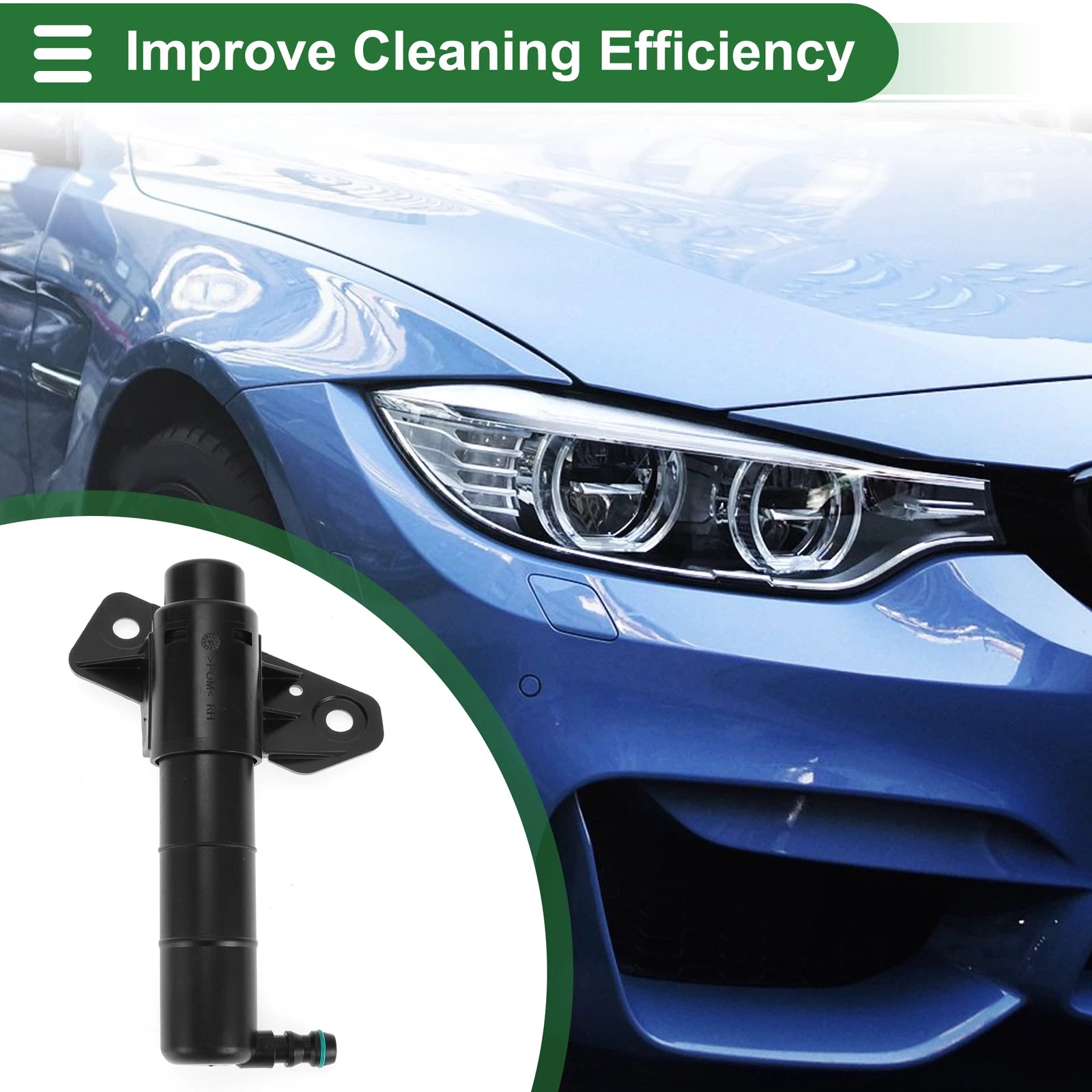 Front Passenger Side Headlight Washer Nozzle for KIA Sportage III (2010–2016)