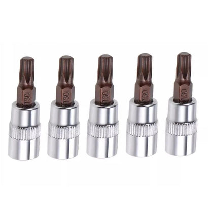 5pcs T30 Torx Bit Sockets for Ratchet Wrenches