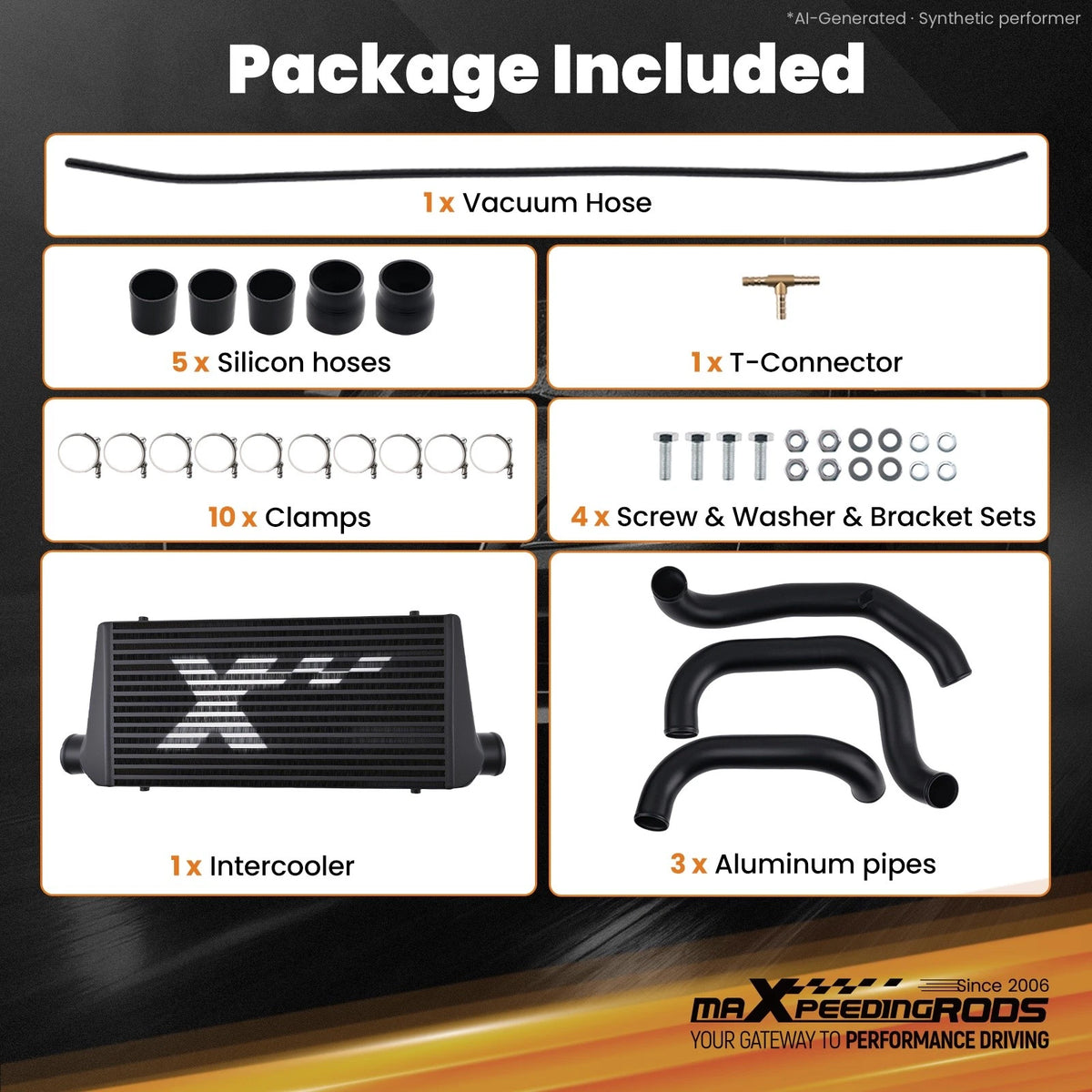 Front Mount Intercooler Kit for Nissan Skyline R32 GTST (1989–1994) Turbo Black Bar Plate