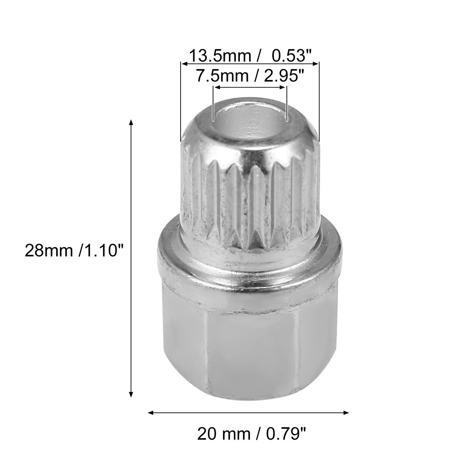 Wheel Lock Lug Nut Removal Key Hollow for BMW 36 20PT (OEM Replacement)