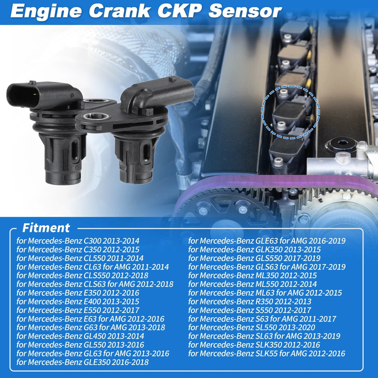 Crankshaft Position Sensor Replacement for Mercedes-Benz C-Class (2010–2019)