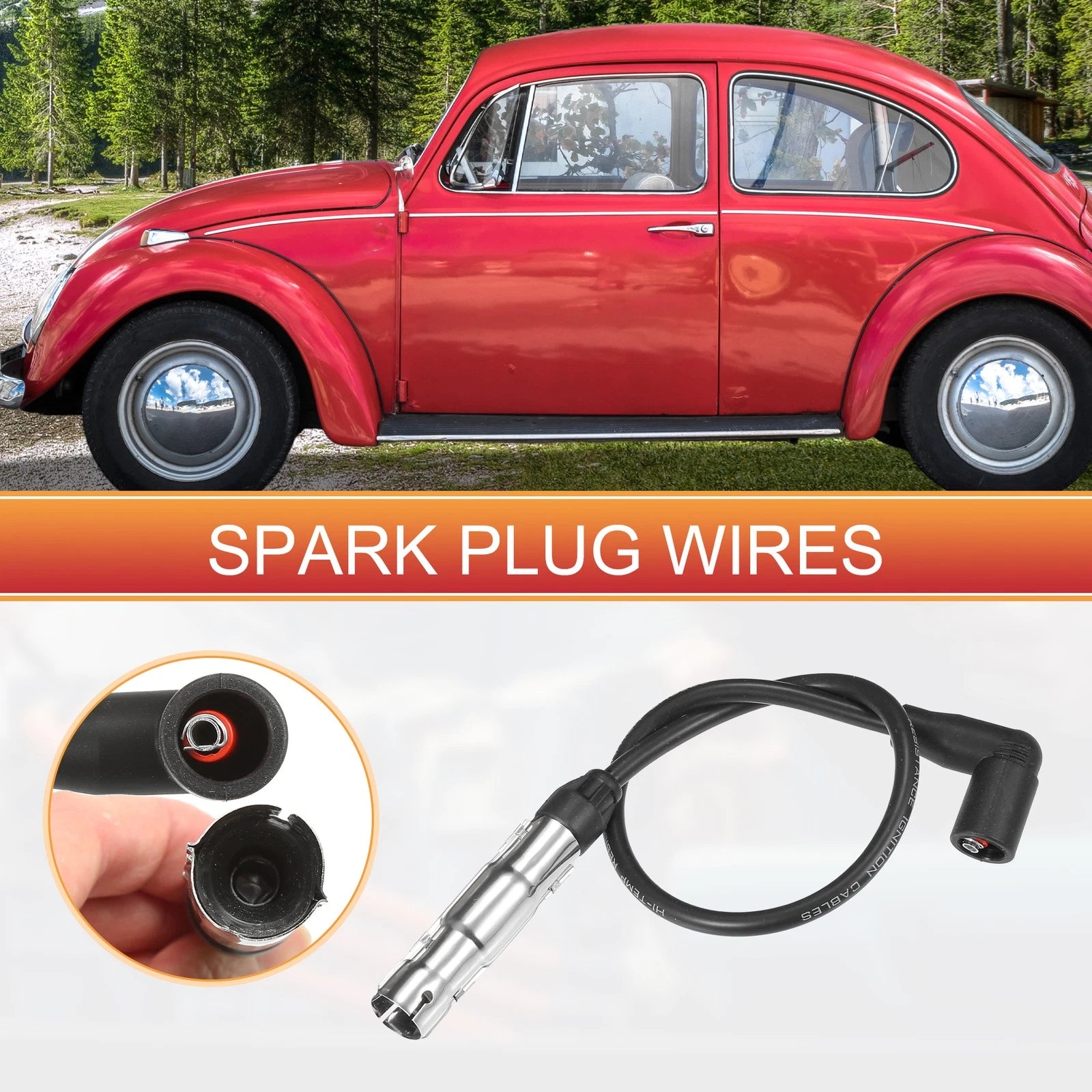 Spark Plug Wire and Ignition Coil Cable Set for VW Beetle Golf (2001–2005)