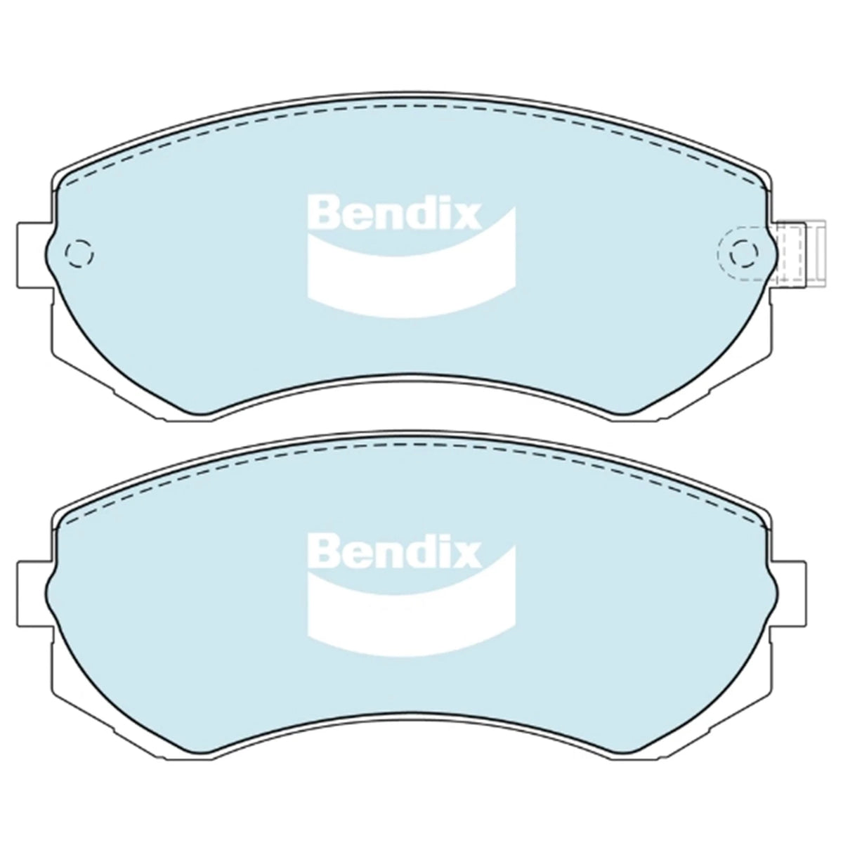 Set of 4 Bendix GCT Front Disc Brake Pads for Nissan Cefiro (1990–1992)
