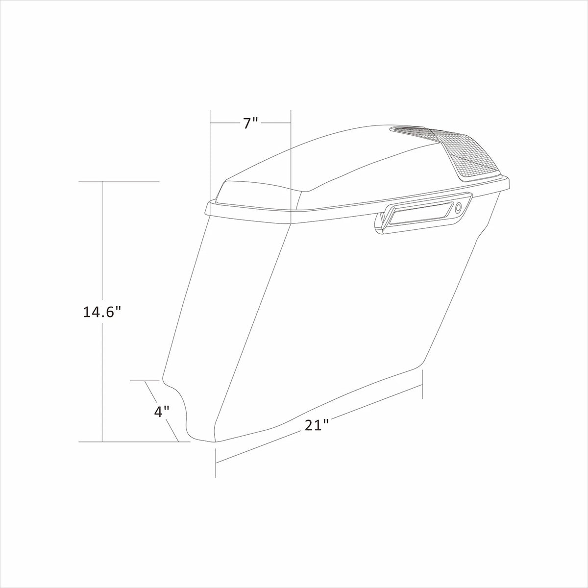Saddlebag Speaker Lid for Harley Road Glide (2014–2023) Midnight Crimson/Vivid Black