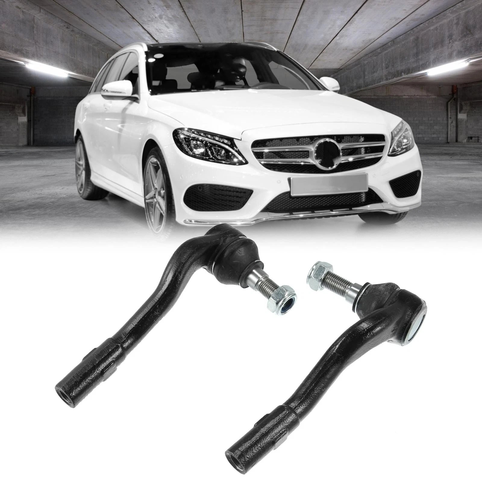 2pcs Front Outer Tie Rod End Replacement for Mercedes-Benz C230 C240 C280 (2005–2015)