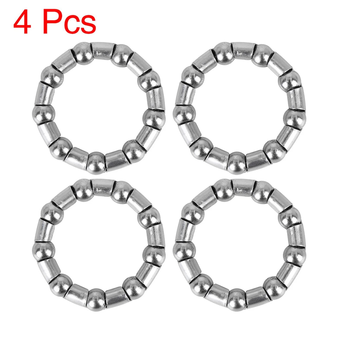 4PCS 44mm 9 Ball Wheel Bearing Retainer for Bike Crank Bearings Silver